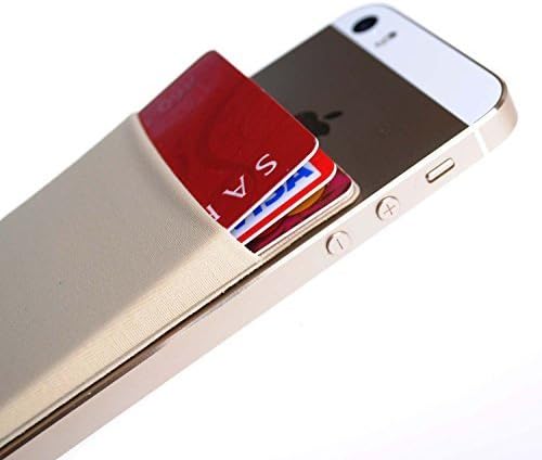 Smart Muiti Pocket Pouch 3M Removable Tape Adhesive Card Pocket Case for All iPhone 4S,5S,6,6 Plus iPod Touch, Galaxy S4,S5,S6, Note2,3,4 Edge, LG G2,3,4,G Glex,HTC,Z1,Z2,Z3 (Gold)