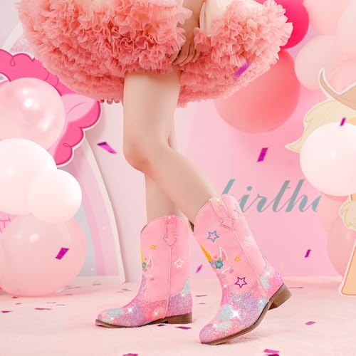 Motasha Cowgirl Boots Pink Cowboy Boot Size 9 Western (M7107 U Pink 9) angle 7