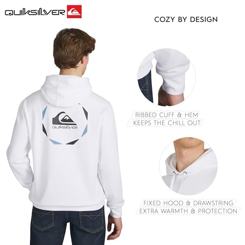 Image of Quiksilver Men's Regular Fit Super Soft Fleece Midweight Pullover Hooded Sweatshirt