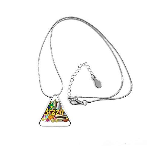 Collier foot brésilien avec pendentif graffiti triangle pour amateur de football