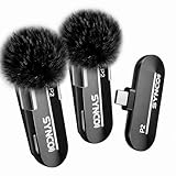 SYNCO Wireless Microphone for iPhone 15/16/17 & Android, 48kHz/24-bit, HiFi Sound Quality, P2XT Mini Microphone for Tiktok, YouTube, Streaming, Vlog Video Recording, USB-C Devices
