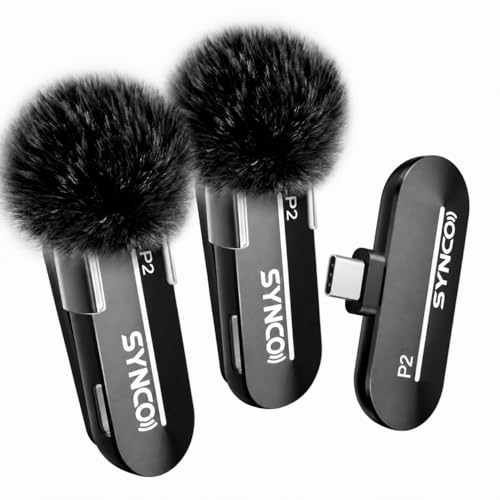 SYNCO Wireless Microphone for iPhone 15/16/17 & Android, 48kHz/24-bit, HiFi Sound Quality, Mini Microphone for Tiktok, YouTube, Streaming, Vlog Video Recording, USB-C Devices by SYNCO - Used condition - US$19.51