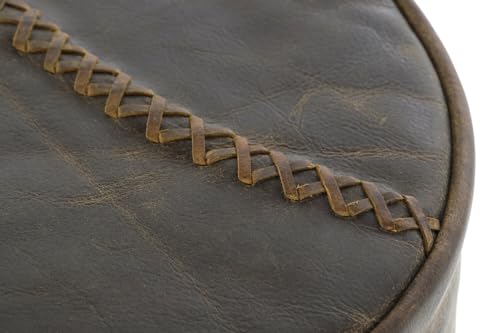 Tabouret métal cuir marron pour gagner de l'espace avec un siège haut robuste et original