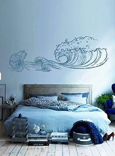 Big Wave Wall Decals sea wave wall sticker beach decor sea art sea decals for kids rooms wall graphics for Bedrooms ik3414