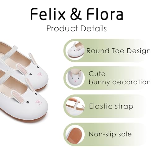 Image of Felix & Flora Toddler Flower Girl Dress Shoes - Girl Ballet Flats Party School Shoes Wedding