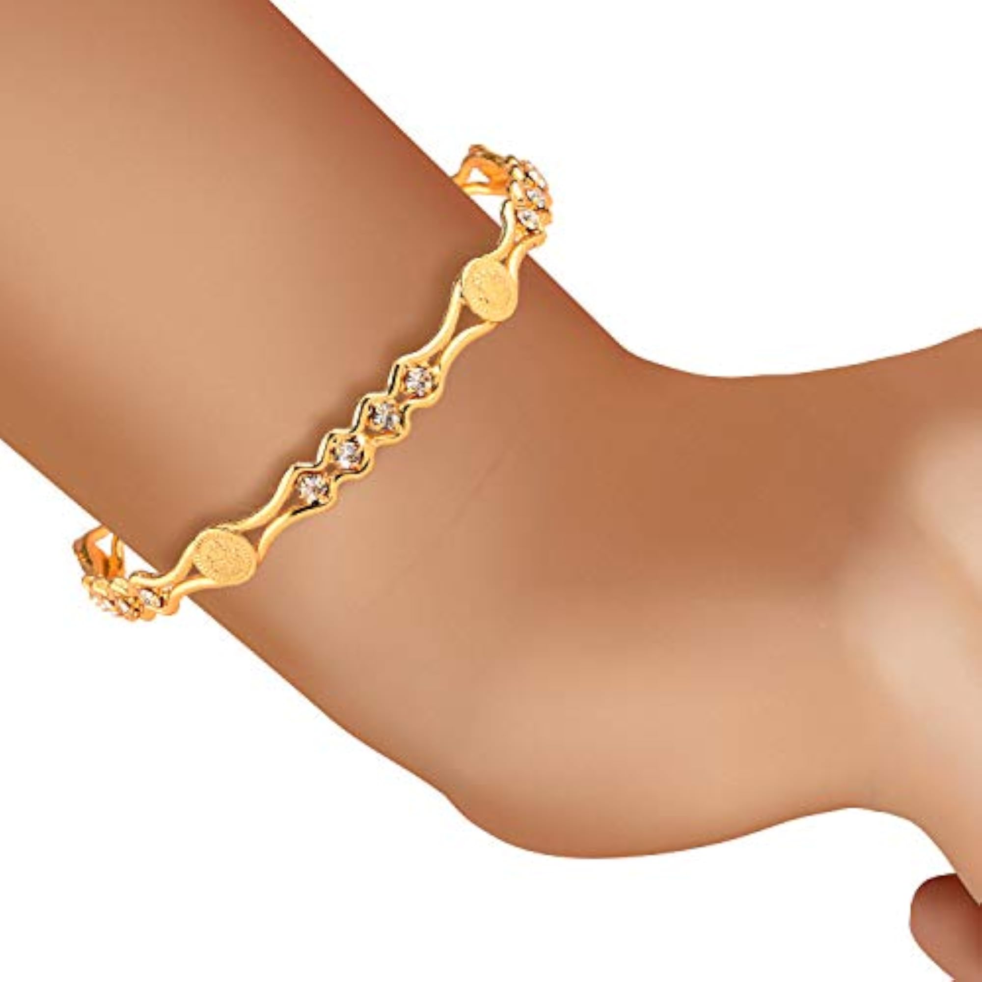 Victoria, Pearls & Plated Bangles Combo Pack - Set of 4