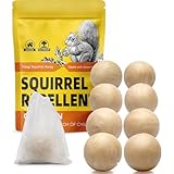 Squirrel Repellent Outdoor, Chipmunk Repellent Outdoor, Squirrel Deterrent for Garden, Squirrel Repellent for Attic, Keep Squirrels Out of Potted Plants, Covers 125 Sq Ft, 90 Days Protection-8 Packs