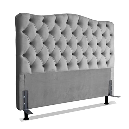 Cabeceira Para Cama Box Queen 1,6 M Realeza (Suede Cinza Claro)