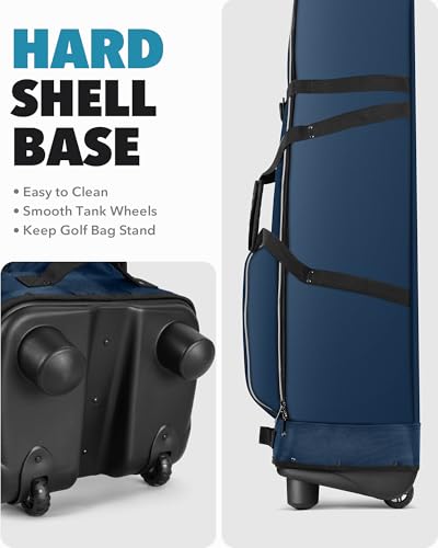 findway Bolsas de viagem de golfe para companhias aéreas com rodas, Oxford resistente ao desgaste 16