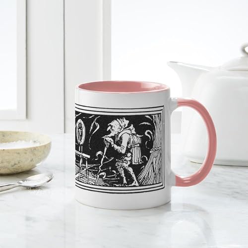 Taza de cerámica blanca 11 oz miniatura 6