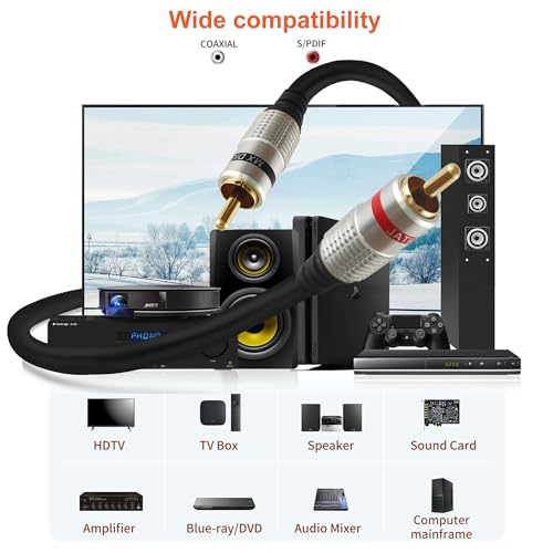 Image of MX RCA Cable 2RCA Male to 2RCA Stereo Audio Cable Gold Plated Adapter Dual Shielded for Home Theater Amplifier Hi-Fi System Car Sound Speaker PARENT (1 rca male to male, 10M)