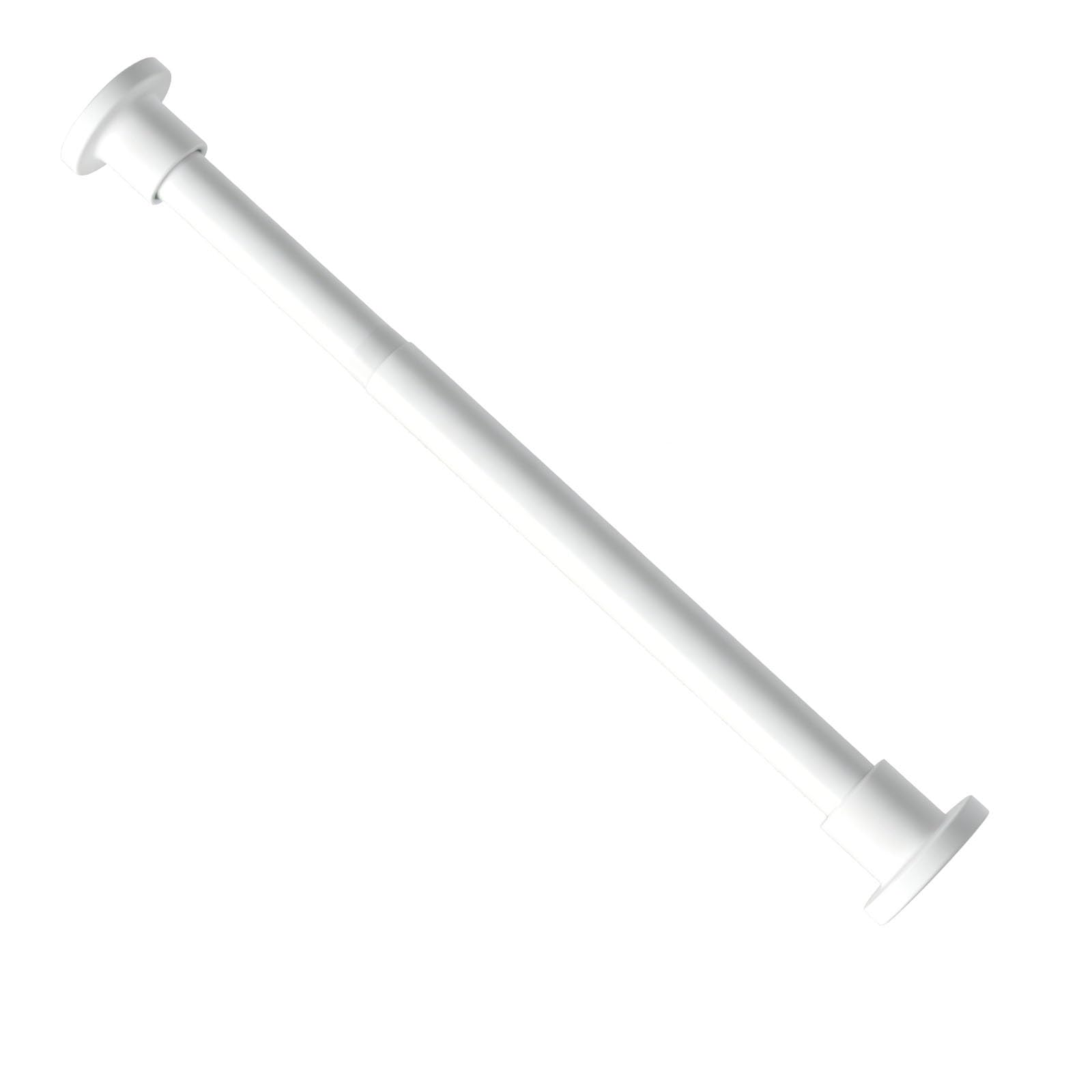 Tension Curtain Rod, Shower Curtain Rod No Drill, Stainless Steel, Waterproof, for Small Bathrooms, Changing Rooms(White,140-260cm/55-102in)