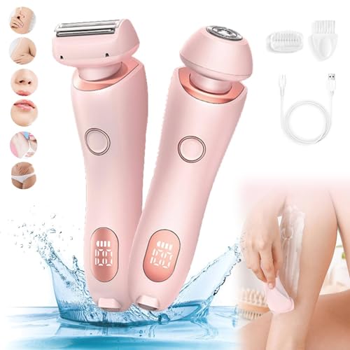 2024 New Epilator, Facial Epilator Smooth Glide for UK Women Face Hair Remover Removal Epilators Bikini Leg Arms 2 in 1 Electric Silk Glide Shaver for Women Wet & Dry Travel Home