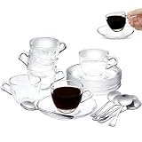 3.4 oz Espresso Cups Small Demitasse Clear Glass Espresso Drinkware Demitasse Cups Espresso Cups wit