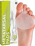Brison Health Metatarsal Pads of Foot Cushions - Soft Gel Ball of Foot Pads Inserts Callus Metatarsal Foot Pain Relief Bunion Forefoot Cushioning Relief Foot Men and Women 2 Pairs (Clear)