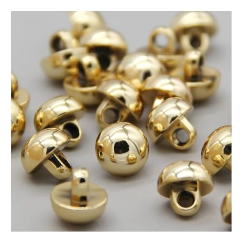 Botón, 20 Piezas De Botones Redondos De Perla Sintética De Plástico Dorado For Ropa, Vestidos De Novia, Decoraciones De Fiesta Y Accesorios.