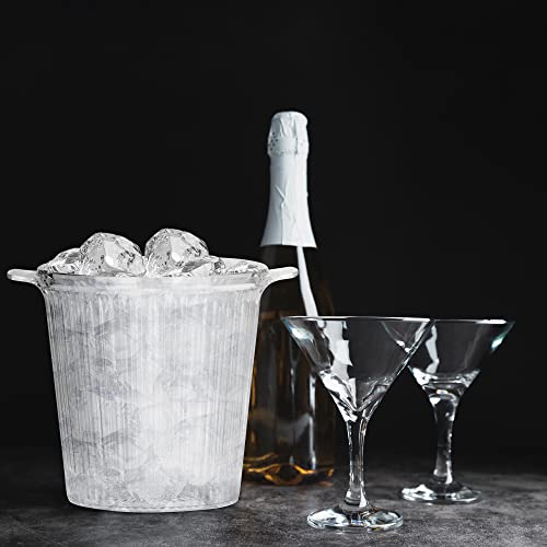 Decorrack 6 Pack Acrylic Ice Buckets With Handles, 2.5 Liter Crystal Clear Wine Buckets, Perfect Champagne Bottle Tubs For Parties (Pack Of 6) #TOP3
