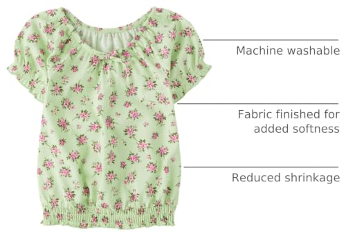 Image of The Children's Place Girls' Smocked Short Sleeve Tops