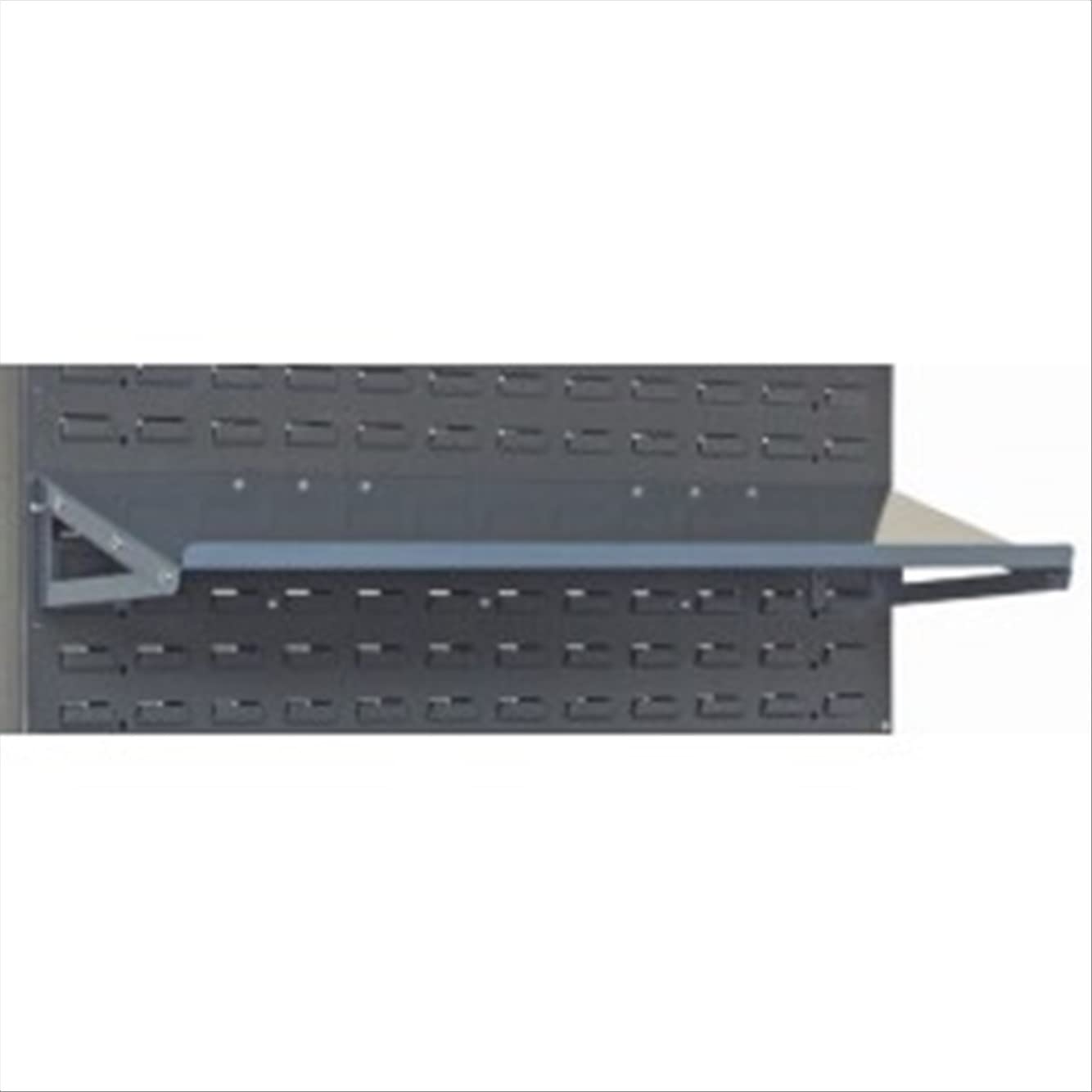 Quantum SLP-18X36 36" Louvered Panel Solid Shelf for Professional Warehouse Office Home and Electronics, Flat Surface | 75 lbs. Load Capacity, 36"W x 18"D, Gray, Carbon Steel (Bracket not Included)