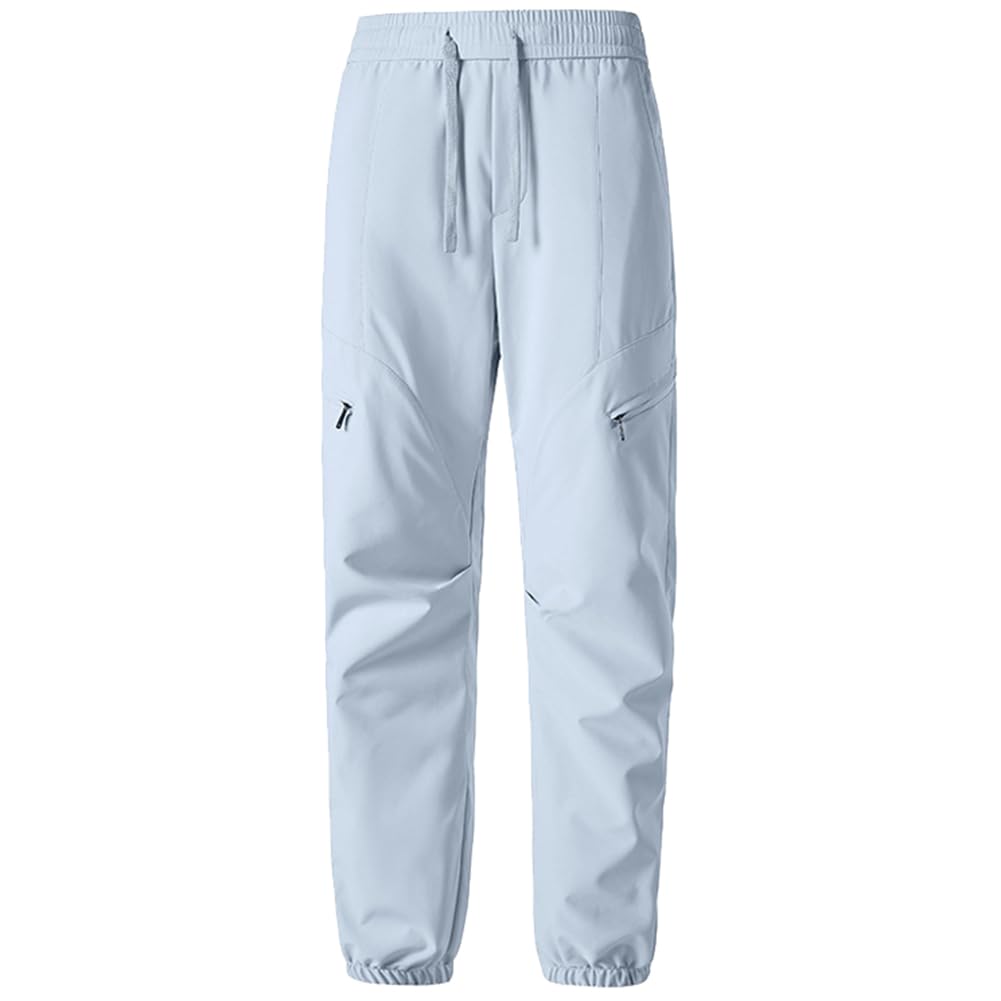 Unisex Outdoor Basic Pants 3 in 1 Pantalón de Softshell Impermeable al Agua y Viento Ligero Secado Rápido con Pantalón de Fleece Desmontable Calientes para Esquí, Senderismo, Pesca, Caza