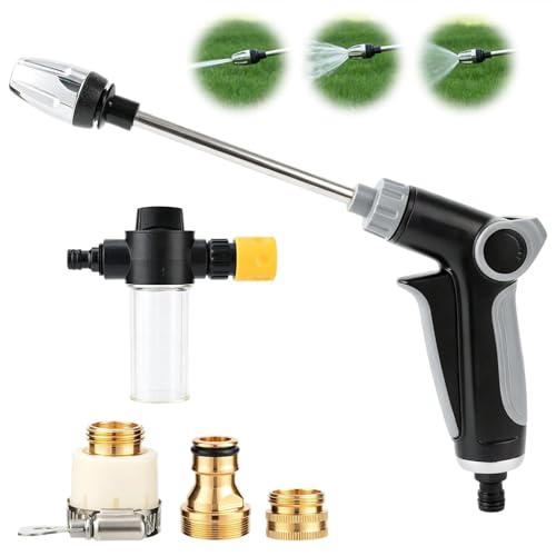 Pressure Washer Spray Nozzle, Heavy Duty Garden Hose Nozzle, Multi