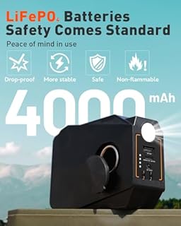 GICLE 12V 4000mAh / 5V 10000mAh Portable Power Bank with DC Output, 12V Cigarette Lighter Socket, and DC 5.5×2.5mm Port for Car Refrigerators, Sup Pumps, LED Strips, and Other 12V DC Devices