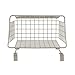 Spectrum Hanging Baskets for Organizing (Large, Satin Nickel) - Grid Over the Cabinet Wire Basket for Kitchen or Bathroom - Door Hanging Storage Organizer for Cleaning Supplies, Washcloths, & Towels