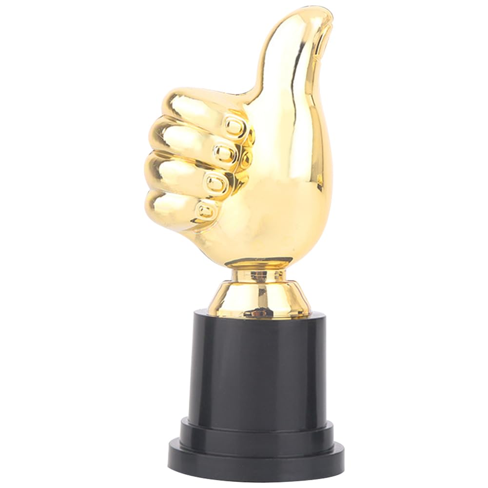 Trophée Pouce Levé Doré 13 Cm - Lot De 2, Plastique, Pour Récompenses Sportives Et Animations