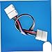 PRETYZOOM RGB Light Strip Connector Double-Head Cable Led Tape Light Connector No Tools Required