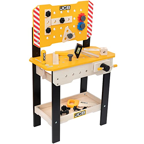 HTI Teamsterz JCB Wooden Workbench with Tools
