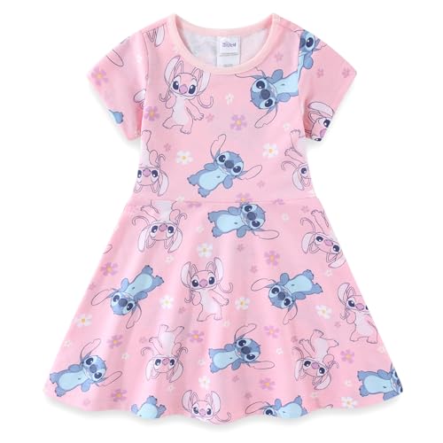 Disney Lilo & Stitch Girls French Terry Skater Dress with Headband for Big Kids2