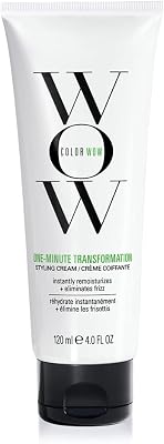 COLOR WOW One Minute Transformation – Instant frizz fix| Nourishing styling cream smooths, tames + defrizzes on the spot| Avocado oil + Omega 3’s hydrate, repair for silkier, smoother texture