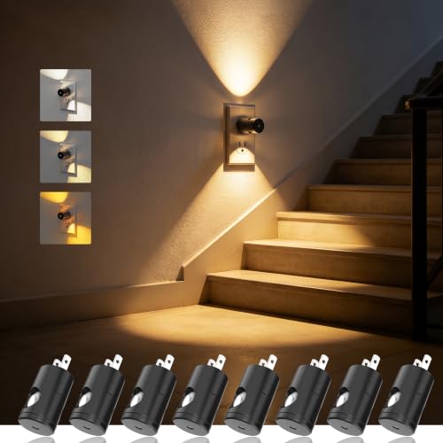 JandCase Night Lights Plug into Wall, 8 Pack Mini Lens Night Light