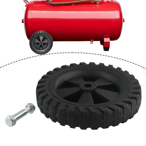 Felicafie Roulettes de compresseur d'air de 7 pouces en caoutchouc absorbant les chocs, pièces de rechange silencieuses, avec vis, pour la plupart des pompes à air et sans huile – vue 8