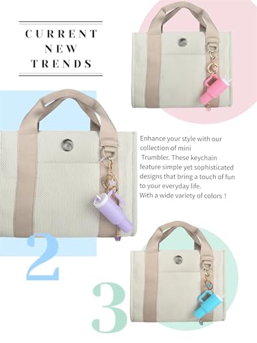 ERTUNA Mini chaveiro acessórios para copo Stanley, pingentes de chave de copo fofos para mulheres bo