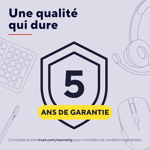 Casque filaire USB Trust réglable avec microphone flexible pour PC