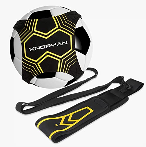 Xndryan Fútbol Kick Trainer Fútbol Entrenamiento de fútbol para niños Solo Fútbol Entrenador de entrenamiento Soccer Practice Entrenamiento con cinturón ajustable para niños y adultos Cover