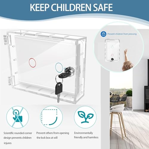 groword Switch Cover,Baby Proof Light Outlet Covers,Child Safety Switch Plate Guard,Wall Plug Box,Kids Electrical Protector Box Fits All Outlet 4.95\" H X 3.35\" W X 1.77\" D or Smaller (2 Pack)