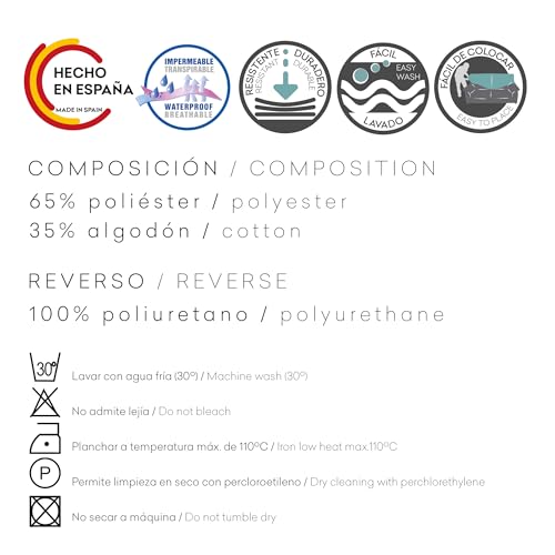 Funda de sofá de 3 plazas Loira-Protect cubresofá práctico resistente 7