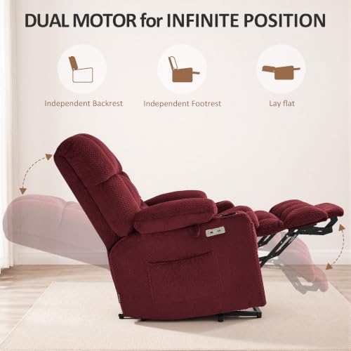 Image of MCombo Dual Motor Power Lift Recliner Chair for Elderly, Massage Heat 7890