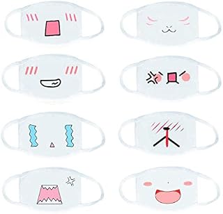8 Pack Cartoon Sweet Cat Pattern Mouth Face Protective Cotton Anti-Dust Fashion Kawaii