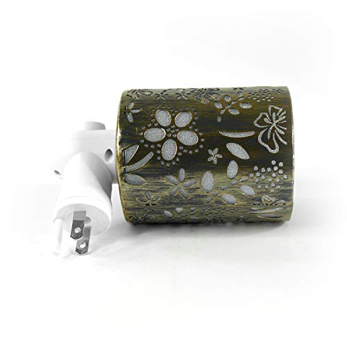Difusor aromático eléctrico floral de bronce enchufable miniatura 4