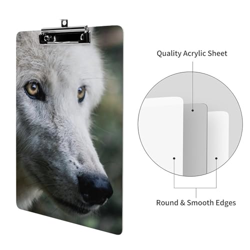Porte-bloc Loup Blanc A4 pour écrire sans table au bureau - 3
