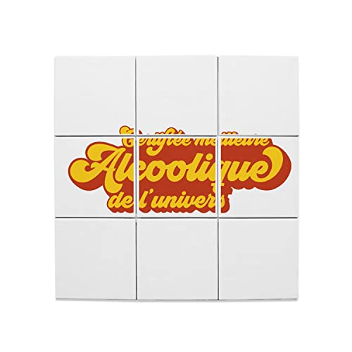 Carreaux céramique décoratifs 20x20 cm lot de 9 pour décoration murale festive de 60x60cm