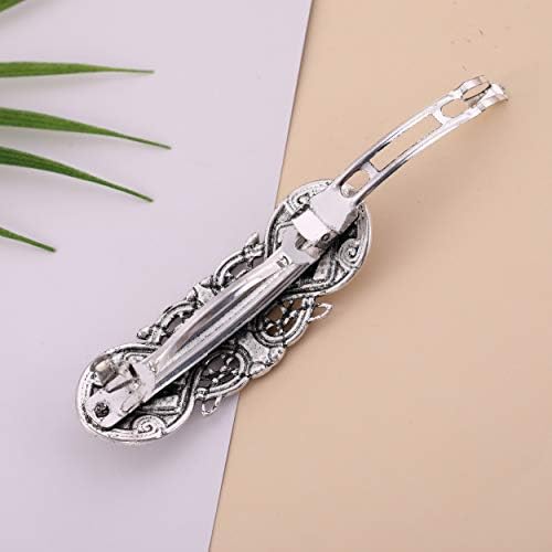 KKJOY Metal Celtic Knot Barrettes Vintage Odin's Raven Hair Clips Hand Crafted Spring Clip Hair Pin Headpieces Wedding Bridal Hair Accessories for Women Girls