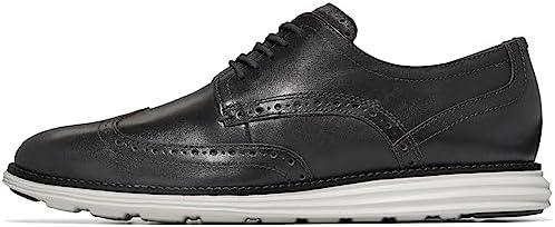 Cole Haan Men's Original Grand Shortwing Oxford, Grey Pinstripe Brush-Off/Silver Birch, 11 | Image 1