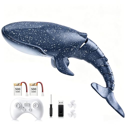 TERRIFI Upgraded Remote Control Shark Pool Toys, Outdoor RC Boat Water Toys for Kids Age 8-12