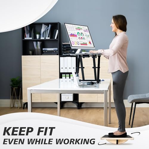 Yes4All 350LBS Professional Wooden Balance Board for Leg Workout, Anti-Slip Rocker Board, Wobble Board for Standing Desk by Yes4All - Image 5