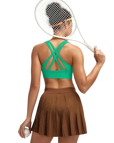 Image of RUNNING GIRL Sports Bra for Women High Support, Criss-Cross Back Padded Strappy Sports Bras Yoga Bra with Removable Cups