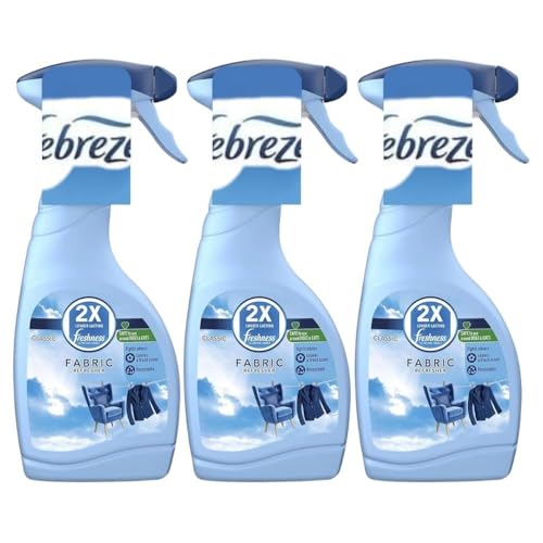 Fabric Refresher Spray 500ml x 3, Compatible with Febreze Classic Upholstery and Carpet Spray for Fresh Scent Laundry Furniture Gym Bag, Instant Odour Remover with Welari Thank You Card | (3pack)